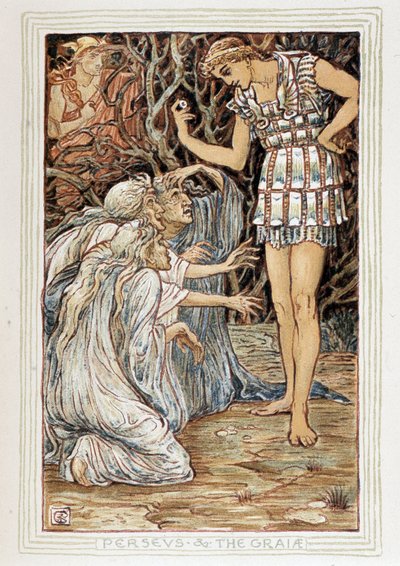 Perseus and the Graia (Boeotia, Greece) - He meets three old women (witches?) - in 