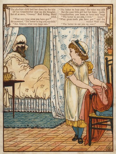 Red Riding Hood (color lithograph) by Walter Crane