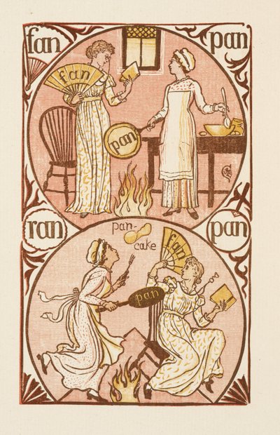 Rhyming words ending in the letter N. The Golden primer by Walter Crane
