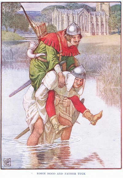 Robin Hood and Father Tuck by Walter Crane