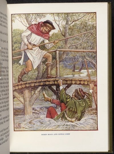 Robin Hood and Little John by Walter Crane