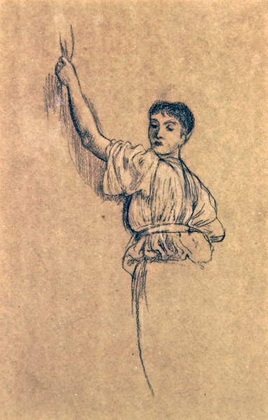 Study of a Maiden for The Advent of Spring by Walter Crane