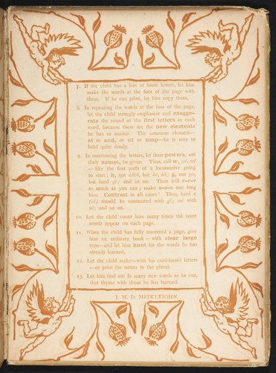 Text with a Floral Order. The Golden Primer by Walter Crane