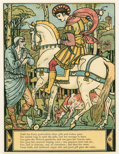 The Prince Asks Directions, from The Blue Beard Picture Book by Walter Crane