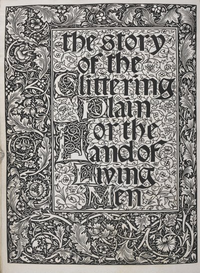 Title page decorated with floral pattern by Walter Crane
