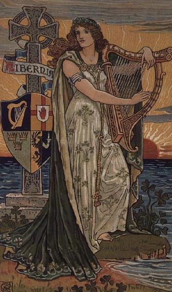 United Ireland, Calendar for 1897, Made for Royal Ulster Works, Belfast by Walter Crane