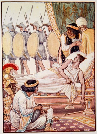 With an Effort He Looked at Them as They Passed, Illustration from 