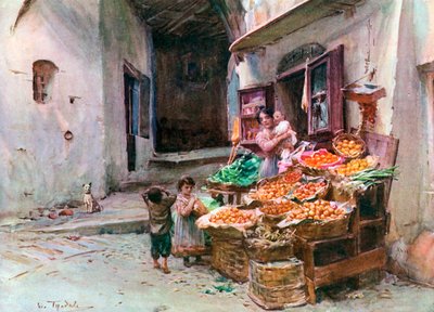 A Fruit Stall at San Remo by Walter Frederick Roofe Tyndale