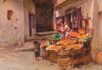 A Fruit Stall at San Remo by Walter Frederick Roofe Tyndale