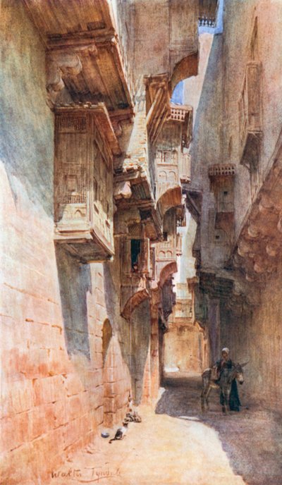 A Lane in the Tulun Quarter at Cairo by Walter Frederick Roofe Tyndale