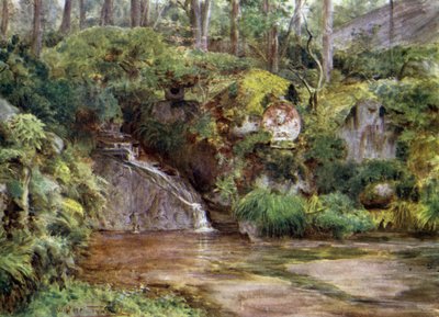 A Rock Garden at Nikko with Kwannon Image by Walter Frederick Roofe Tyndale