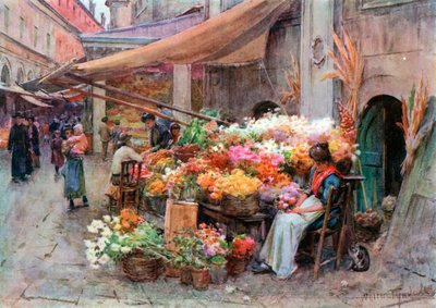 A Stall at the Rialto, Venice by Walter Frederick Roofe Tyndale