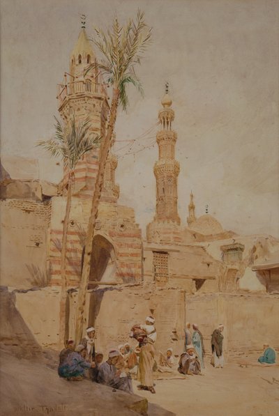 An Arab Street Scene, Cairo by Walter Frederick Roofe Tyndale