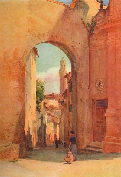 Arco Di S. Giuseppe, Siena, c1900-1913 by Walter Frederick Roofe Tyndale