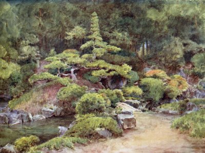 Buddhist Temple Garden, Kofu by Walter Frederick Roofe Tyndale