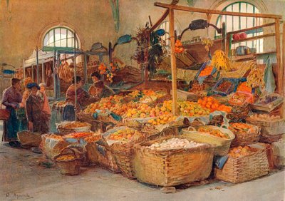 Fruit Stall, Mentone Market by Walter Frederick Roofe Tyndale