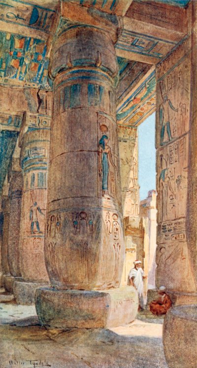 In the Temple of Ramses III, Medinet Habu by Walter Frederick Roofe Tyndale