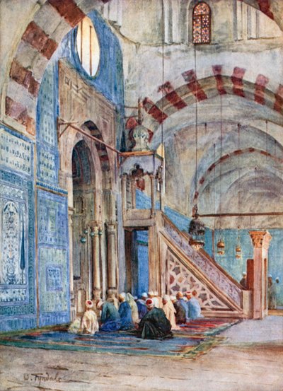 Interior of the Blue Mosque, Cairo by Walter Frederick Roofe Tyndale