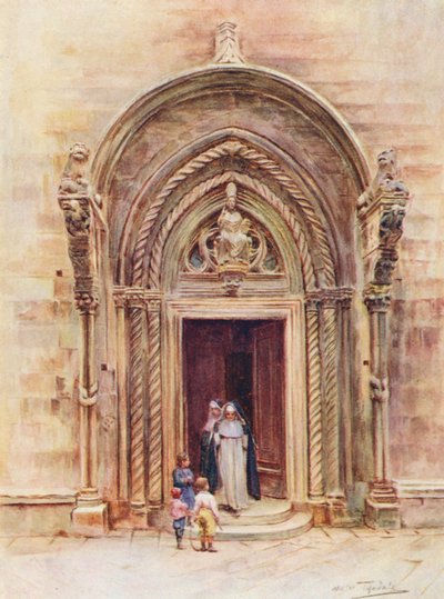 The Doorway of the Duomo of Curzola by Walter Frederick Roofe Tyndale