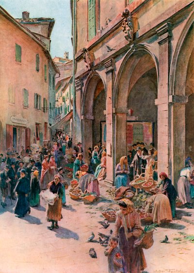 The Market at Montepulciano by Walter Frederick Roofe Tyndale