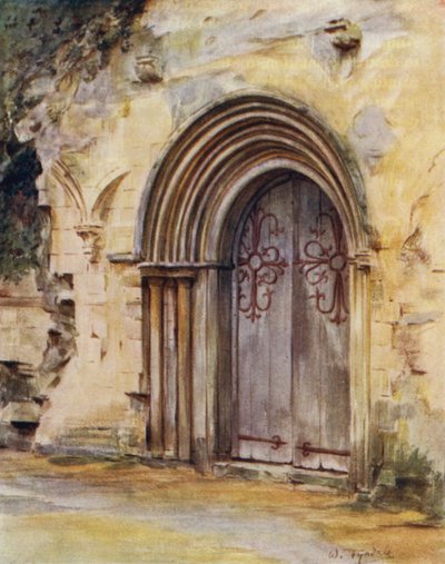 The New Forest: The Door of the Refectory, Beaulieu Abbey by Walter Frederick Roofe Tyndale