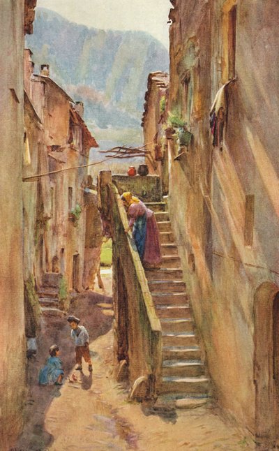 Vicolo del Ponte, Villa Nuova di Albenga, c1910, 1912 by Walter Frederick Roofe Tyndale