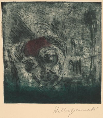 Bust of a Weary Man, Self-portrait by Walter Gramatte