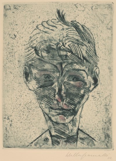 Bust of a Young Man, Self-portrait by Walter Gramatte
