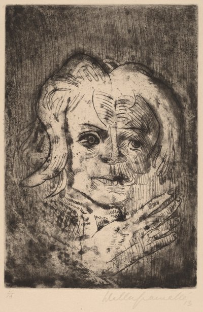 Girl with Hand by Walter Gramatte