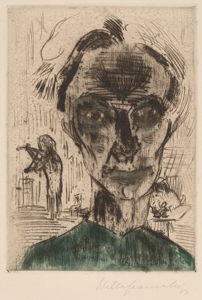 Man in a Room, Self-portrait by Walter Gramatte