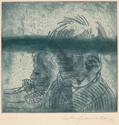 The Couple, Self-Portrait with Wife by Walter Gramatte