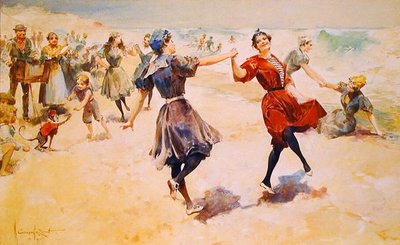 Frolicking on the Beach by Walter Granville Smith