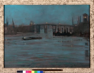 Nocturne, Battersea Old Bridge, London by Walter Greaves