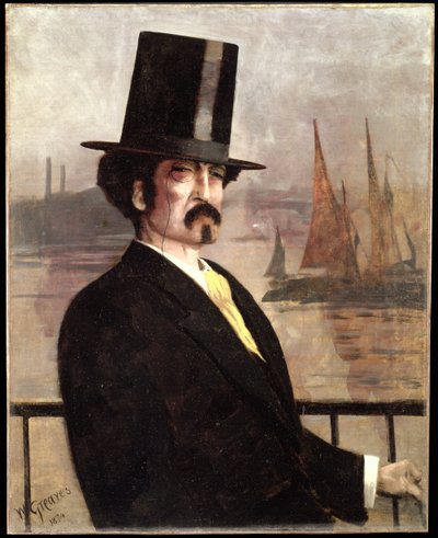 Portrait of Whistler on the Thames by Walter Greaves