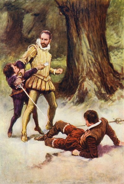 Illustration for Kenilworth by Sir Walter Scott by Walter Grieve