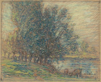 Willows, Longpre, France, c.1911-18 by Walter Griffin