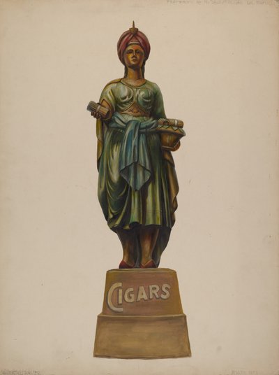 Cigar Store Figure by Walter Hochstrasser