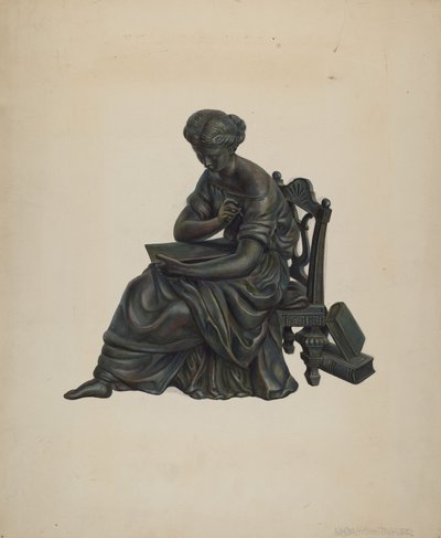 Statue Clock Decoration by Walter Hochstrasser