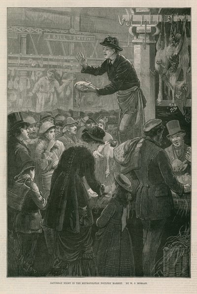Saturday Night in the Metropolitan Poultry Market by Walter Jenks Morgan