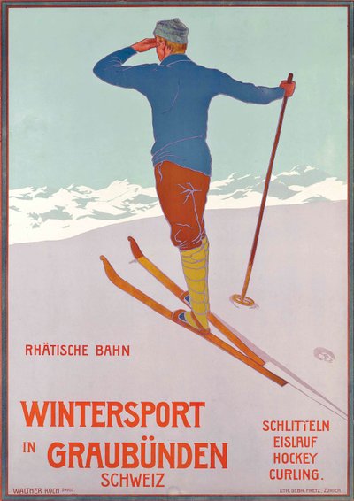 Wintersport in Graubünden by Walter Koch