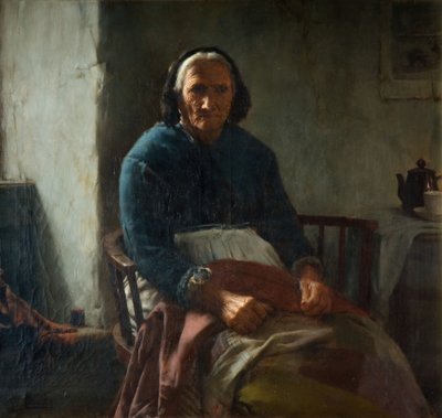 An Old Cornish Woman by Walter Langley
