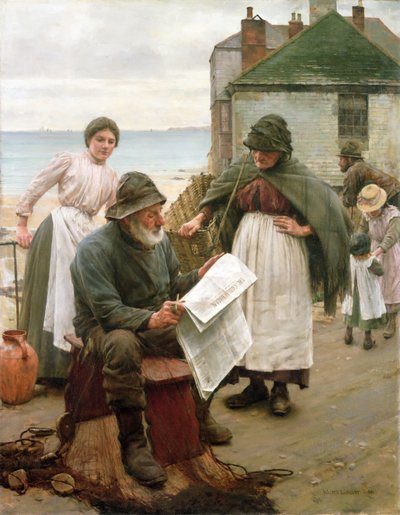 When the Boats are Away by Walter Langley