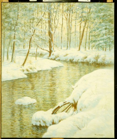 Winter Stream, Sunset Glow by Walter Launt Palmer