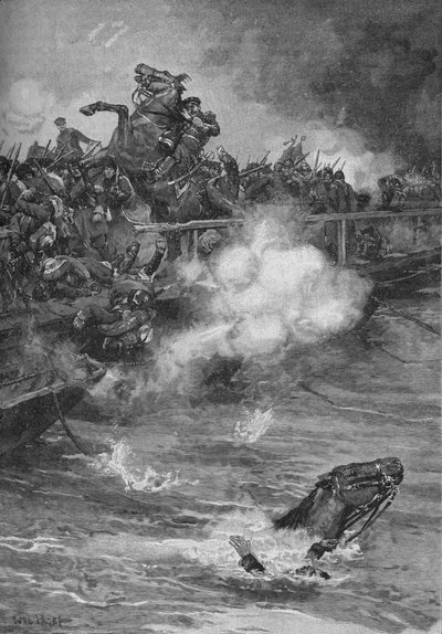 A Terrible Carnage Ensued Upon The Overcrowded Bridge by Walter Paget