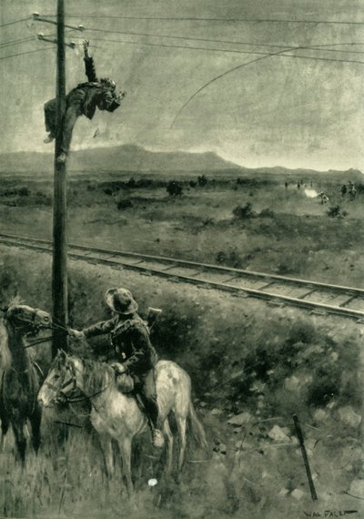 Boers Caught in the Act of Cutting the Telegraph Wires by Walter Paget