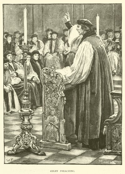 Colet Preaching by Walter Paget