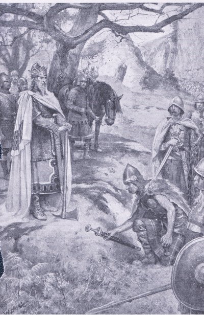 On this field was born the English nation, illustration from My Magazine by Walter Paget
