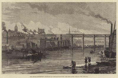 The George Stephenson Centenary at Newcastle-on-Tyne, the High Level Bridge by Walter Paget