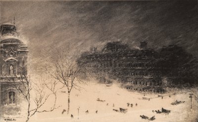 Corner of 17th Street and Pennsylvania Avenue, N.W. during the Blizzard of 1899 by Walter Paris