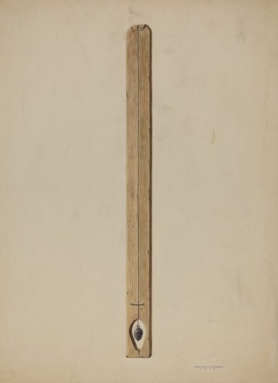 Plumb Line and Board by Walter Praefke